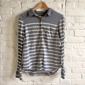 Striped women’s button up blouse